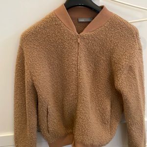 Vince sherpa baseball jacket brand new